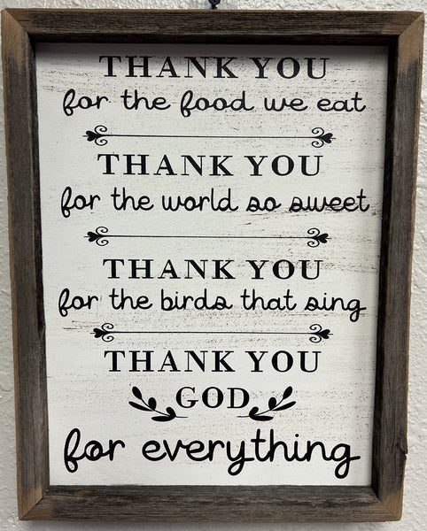 "THANK YOU" Reclaimed Wood Sign