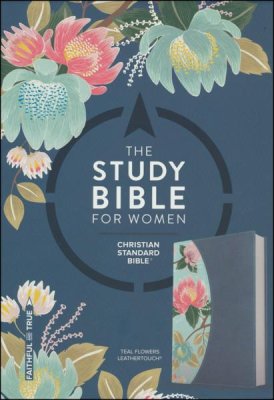 CSB - The Study Bible for Women - Teal Flowers Leathertouch