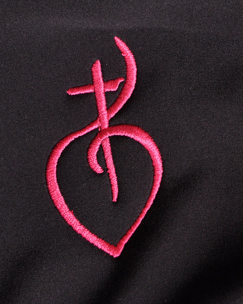 Rockies Black Coat With Pink Symbol