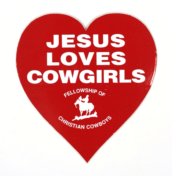 Jesus Loves Cowgirls Stickers