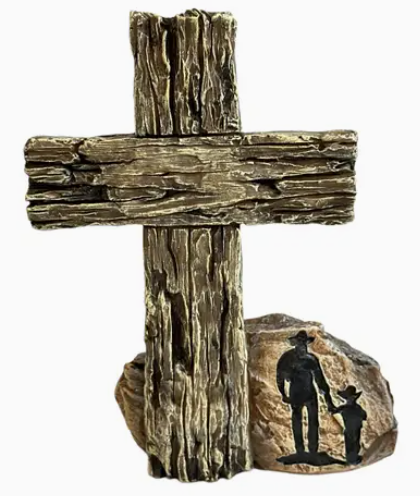 Father & Son Resin Tabletop Cross