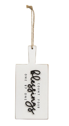 Count Your Blessings Cutting Board Sign