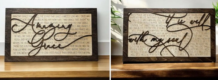 Hymn Lyric Decorative Signs