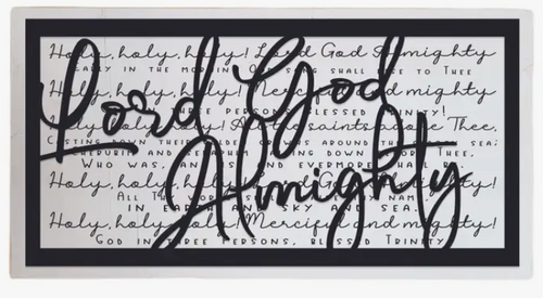 Lord God Almighty Layered Wall Hanging
