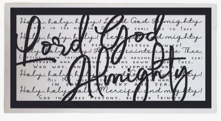 Lord God Almighty Layered Wall Hanging