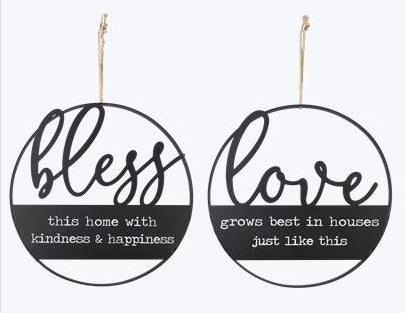 Bless, Love, Pray Wall Signs
