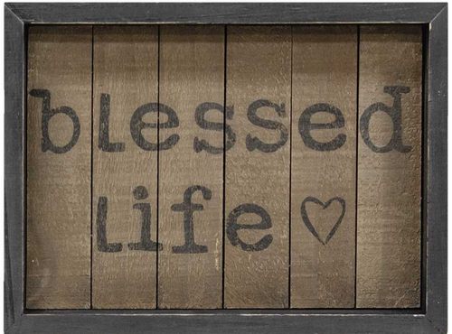 Blessed Life Slat Sign