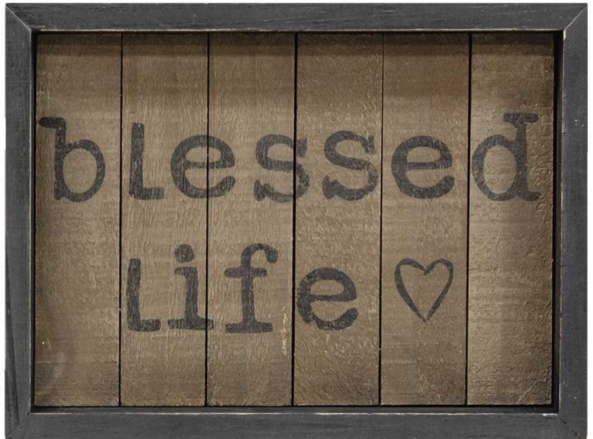 Blessed Life Slat Sign