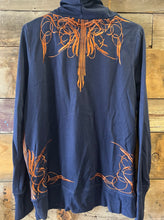 Cruel Girl Ladies Blue & Rust Hoodie