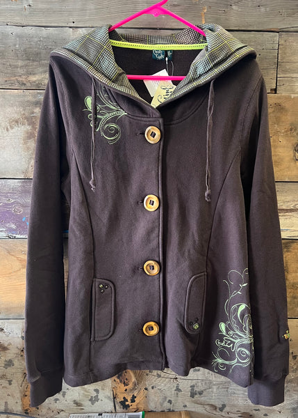 Cruel Girl Ladies Dark Brown Hoodie
