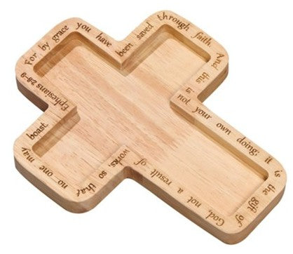 By Grace/Faith Cross Tray