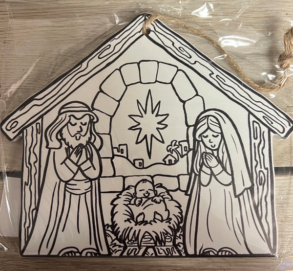 Color Me Nativity Ornament