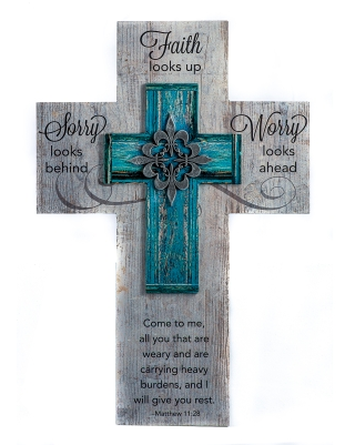 Faith Looks Up Wall Cross