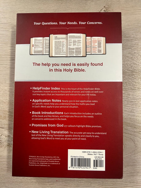 NLT HelpFinder Bible