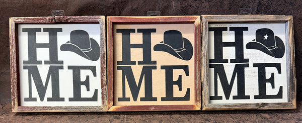 10" x 10" Reclaimed Wood "Home" Sign