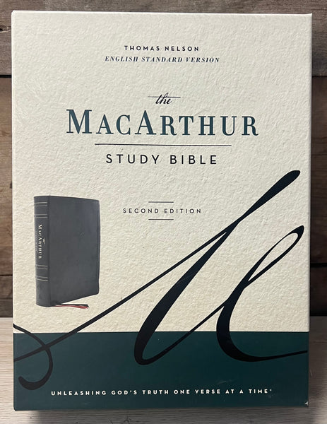 ESV MacArthur Study Bible - Black Leathersoft