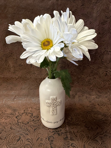 Mini Vase with Cross