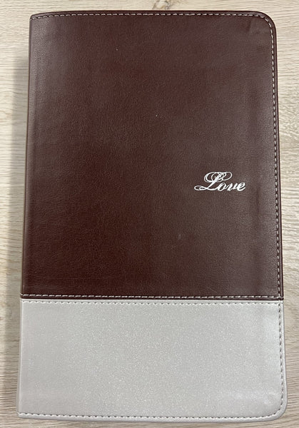 NIV Couples' Devotional Bible - Chocolate/Silver