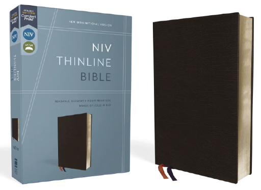 NIV Thinline Bible - Black Bonded Leather