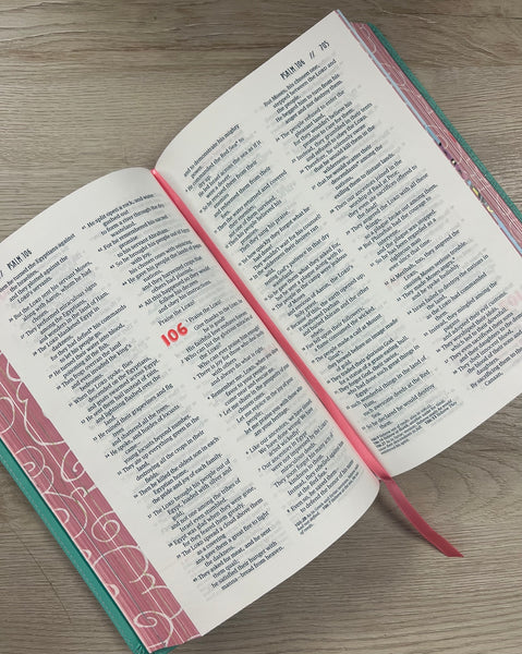 NLT Girls Life Application Study Bible - LeatherLike Seafoam Teal Soft Cover