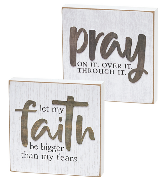 Pray and Faith Signs