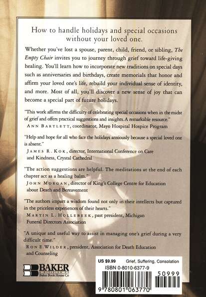 THE EMPTY CHAIR- Handling Grief on Special Holidays and special Occassions