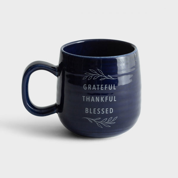 Ceramic Mug - Grateful, Thankful, Blessed