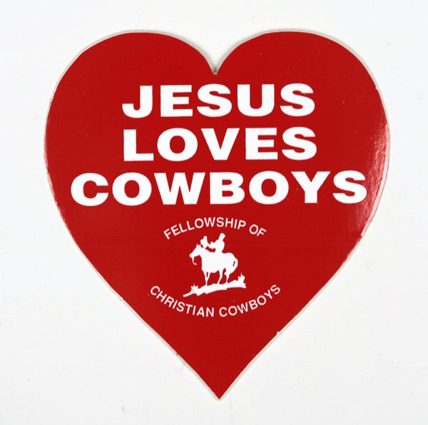 Jesus Loves Cowboys Stickers