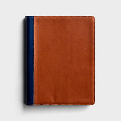 Executive Portfolio - Brown with Navy Trim
