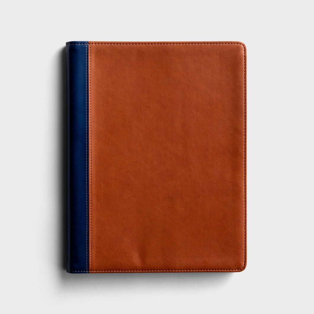 Executive Portfolio - Brown with Navy Trim
