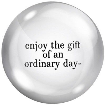 Glass Paperweight - Enjoy the Gift